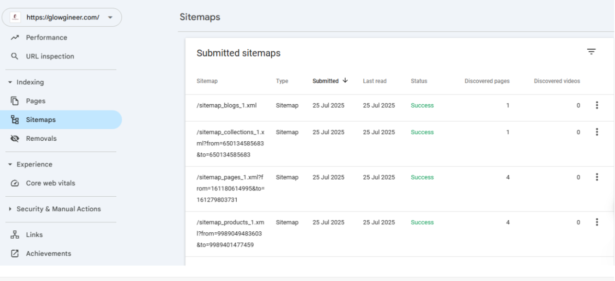SEO result screenshot showing SERP ranking improvements and keyword performance